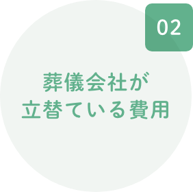 葬儀会社が 立替ている費用